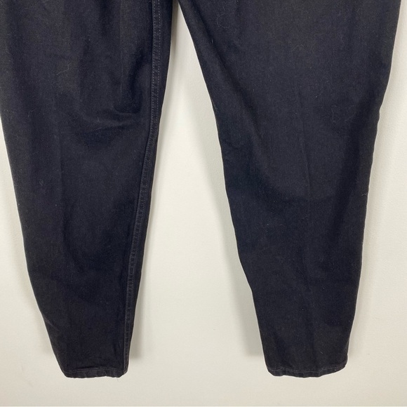 VINTAGE 90s LEVI’S 521 Tapered Fit Tapered Leg Black High Waisted Mom Jeans 18 - Picture 3 of 9